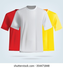Color T-shirts template.
