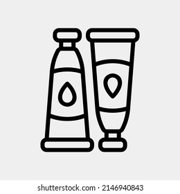 Color tube icon in line style, use for website mobile app presentation