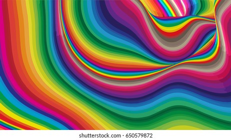 color tunnel wave vector illustration