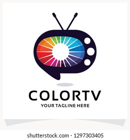 Color TV Logo Design Template Inspiration