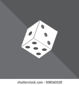 Color Two Dice a Bright Color Scheme; Vector Illustration
