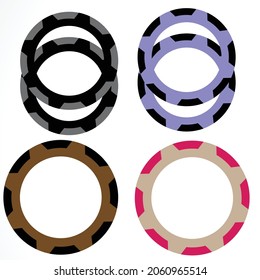 Color Tyre Ring Design Vector