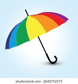 Color umbrella icon, Nice umbrella isolated on white background.