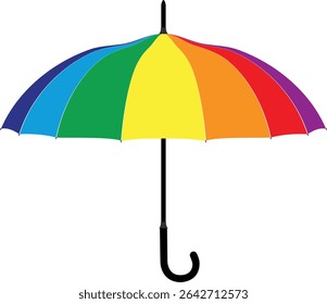 Color umbrella icon, Nice umbrella isolated on white background.