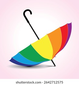Color umbrella icon, Nice umbrella isolated on white background.