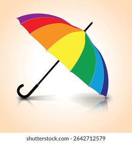 Color umbrella icon, Nice umbrella isolated on white background.