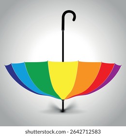 Color umbrella icon, Nice umbrella isolated on white background.