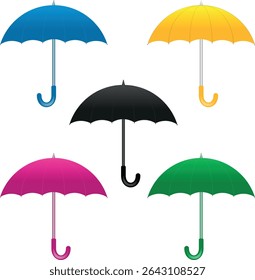 Color umbrella icon, Nice umbrella isolated on white background.