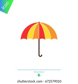 Color umbrella vector icon