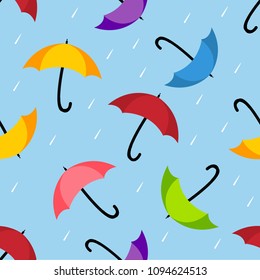 Color umbrellas seamless pattern.
