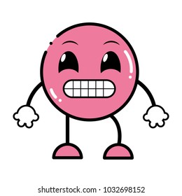 color ups emoji expression with arms and legs