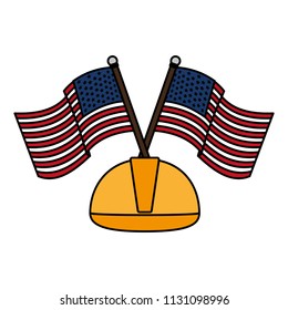 color usa flags nation with helmet protection