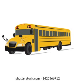 Color USA School Bus 3D