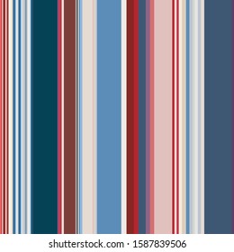 Color usa style seamless stripes pattern. Abstract vector background.
