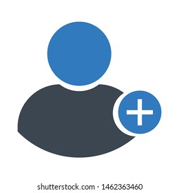 Color user icon vector illustration on white background 