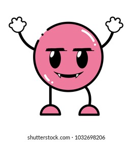 color vampire emoji expression with arms and legs