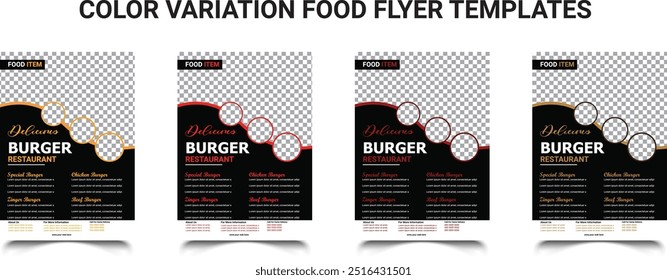 COLOR VARIATION FOOD FLYER TEMPLATES