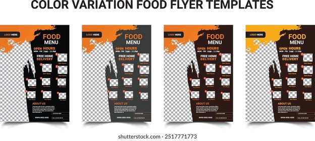  COLOR VARIATION FOOD FLYER TEMPLATES 