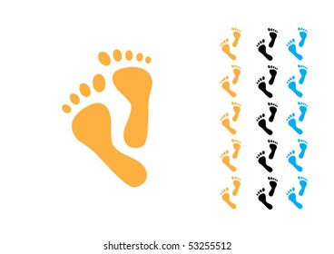 color variation - footprints