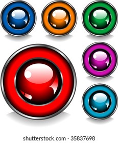 color variation of shiny buttons