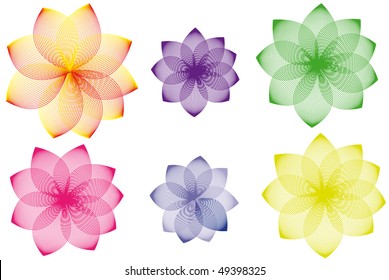 Color variations of floral background.