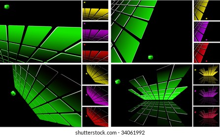 the color vector abstract background set