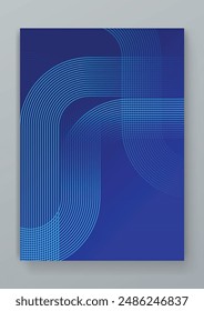 COLOR vector abstract modern futuristic line poster with shapes. Modern cover template for annual report, flyer, brochure, presentation, poster, and catalog