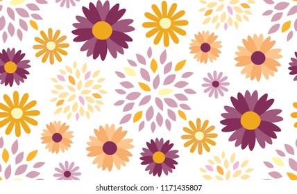 Color vector autumn leaves pattern background - wallpaper texture pattern