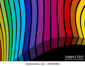 Color vector background abstract illustration - Vector colorful striped background template