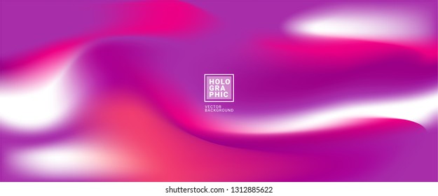 Farbvektorhintergrund. Unberührte Folie. Glitch Hologram. Pastellneonregenbogen. Ultraviolettes metallisches Papier. Vorlage zur Präsentation. Cover to Web Design. Abstrakter Farbverlauf. - Vektorgrafik
