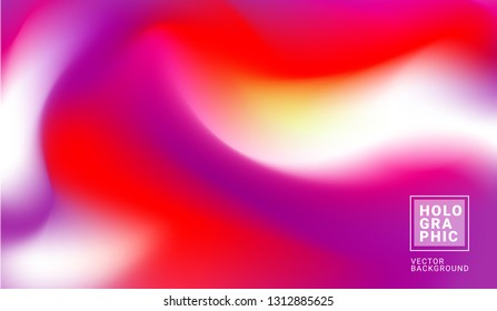 Color Vector Background. Iridescent Foil. Glitch Hologram. Pastel neon rainbow. Ultraviolet metallic paper. Template for presentation. Cover to web design. Abstract colorful gradient. - Vector
