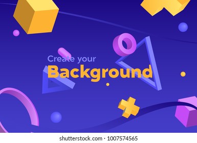 
Fondo vectorial de color con formas minimalistas