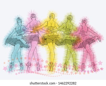 Color vector  of balerine in performing - Shutterstock ID 1462292282