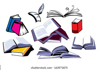color vector books set