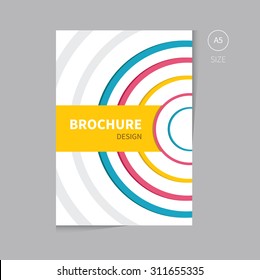 Color Vector brochure flyer template design / Modern color vector brochure flyer with circles for business.