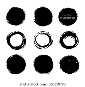 Color Vector Brush Strokes Circles Of Paint