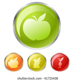 color vector of buttons with apple