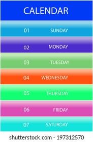 color vector calendar page layout with shadows and place for your text