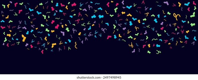 COLOR vector celebration confetti background design banner