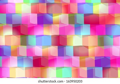 color vector cubes background