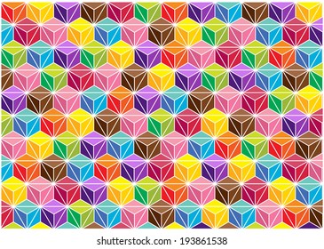 color vector cubes background