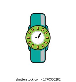reloj de pulsera de diseño de vector de color