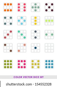 Color vector dice set