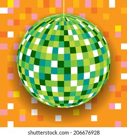 color vector disco ball