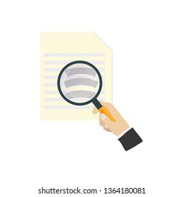 Color vector document search icon.