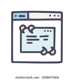 color vector doodle simple icon quote on site