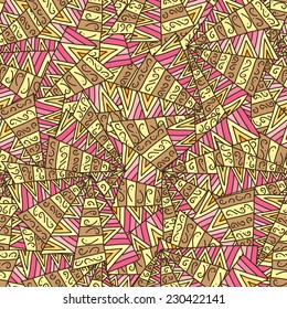 color vector doodles hand drawn abstract seamless pattern 