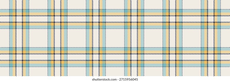 Patrón de tela de Vector de color, cuadros de tartán pano. Textil inconsútil del fondo de la textura del campo en paleta de colores blanco y cian.