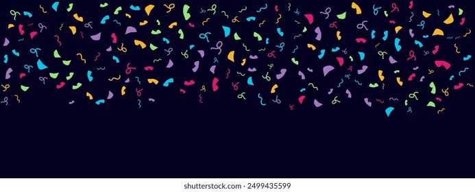 COLOR vector flat confetti banner