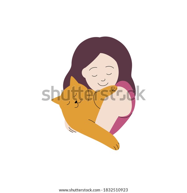 猫 抱っこ のイラスト素材 画像 ベクター画像 Shutterstock